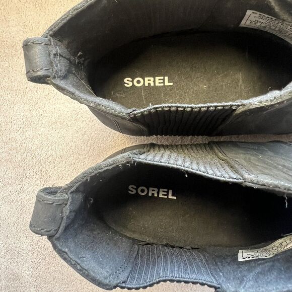 Sorel Joan Of Arctic II Hidden Wedge Heel Black Boot Women 8.5 Waterproof - Picture 14 of 16